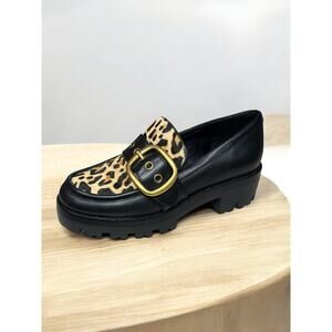 Coach G2452 Grand Calf Hair Leopard Loafer Size 6B
